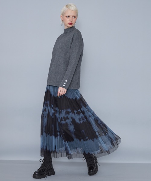 casane（カサネ）の「タイダイチュールスカート（スカート・レディース・ブルー/グリーン/ライトグリーン・FREE）」の9枚目の写真