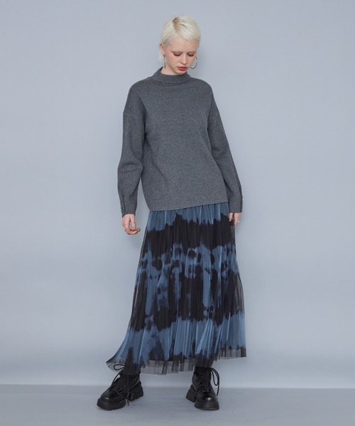 casane（カサネ）の「タイダイチュールスカート（スカート・レディース・ブルー/グリーン/ライトグリーン・FREE）」の8枚目の写真