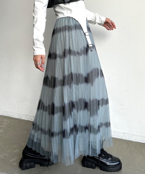 casane（カサネ）の「タイダイチュールスカート（スカート・レディース・ブルー/グリーン/ライトグリーン・FREE）」の19枚目の写真