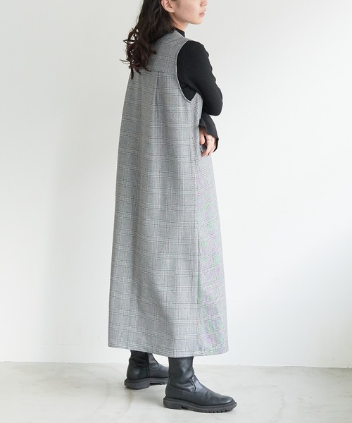 for/c（フォーシー）の「深Vジャンパースカート【サスティナブル