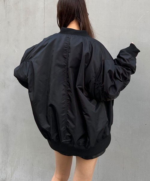 INGNI（イング）の「中綿入りBIG／MA-1（MA-1・レディース・ブラック/グレー/カーキ・M）」の9枚目の写真