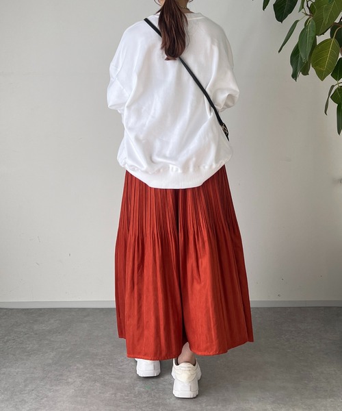 un dix cors（アンディコール）の「消しプリーツロングスカート（スカート・レディース・ネイビー/オレンジ/グリーン・FREE）」の15枚目の写真