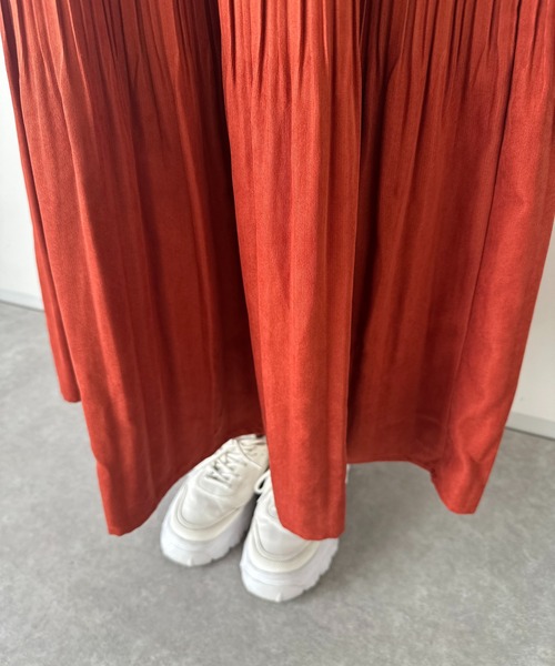 un dix cors（アンディコール）の「消しプリーツロングスカート（スカート・レディース・ネイビー/オレンジ/グリーン・FREE）」の19枚目の写真