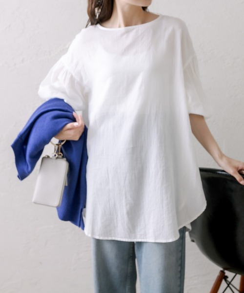 PUAL CE CIN（ピュアルセシン）の「【WEB限定】コットンガーゼ袖