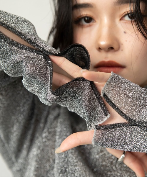 ウェーブホールラメシアーインナー（Tシャツ/カットソー）｜VACANCY