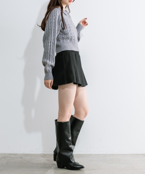 OLIVE des OLIVE（オリーブデオリーブ）の「カバーロングブーツ　1041130010（ブーツ・レディース・ブラック・LARGE/MEDIUM）」の7枚目の写真