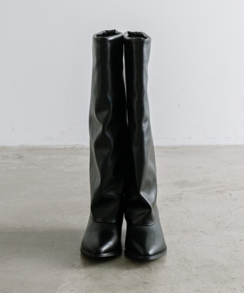 OLIVE des OLIVE（オリーブデオリーブ）の「カバーロングブーツ　1041130010（ブーツ・レディース・ブラック・LARGE/MEDIUM）」の9枚目の写真