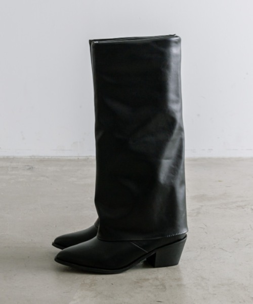 OLIVE des OLIVE（オリーブデオリーブ）の「カバーロングブーツ　1041130010（ブーツ・レディース・ブラック・LARGE/MEDIUM）」の10枚目の写真