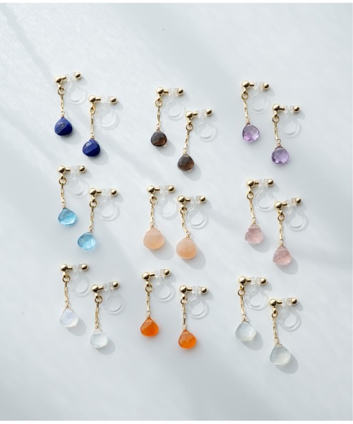 Meach.（ミーチ）の「【Meach.】14kgfプチ天然石のシンプルイヤリング/樹脂ノンホールピアス（イヤリング・レディース・A/H/C/F/D/G/B/I/E・FREE）」の10枚目の写真