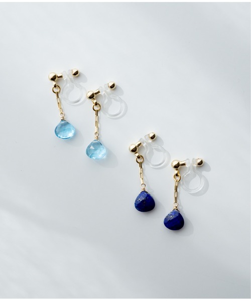 Meach.（ミーチ）の「【Meach.】14kgfプチ天然石のシンプルイヤリング/樹脂ノンホールピアス（イヤリング・レディース・A/H/C/F/D/G/B/I/E・FREE）」の11枚目の写真