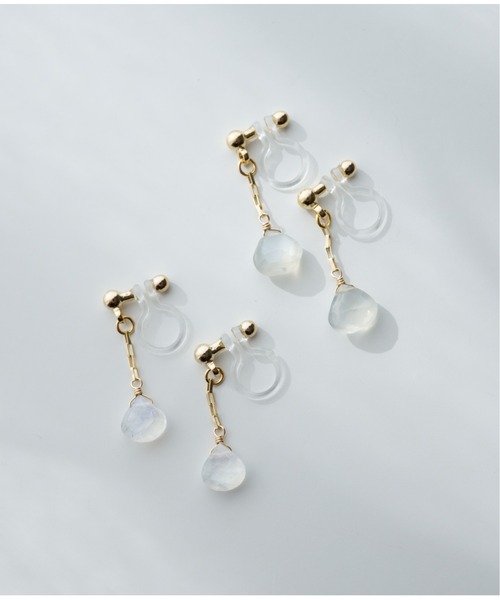 Meach.（ミーチ）の「【Meach.】14kgfプチ天然石のシンプルイヤリング/樹脂ノンホールピアス（イヤリング・レディース・A/H/C/F/D/G/B/I/E・FREE）」の12枚目の写真