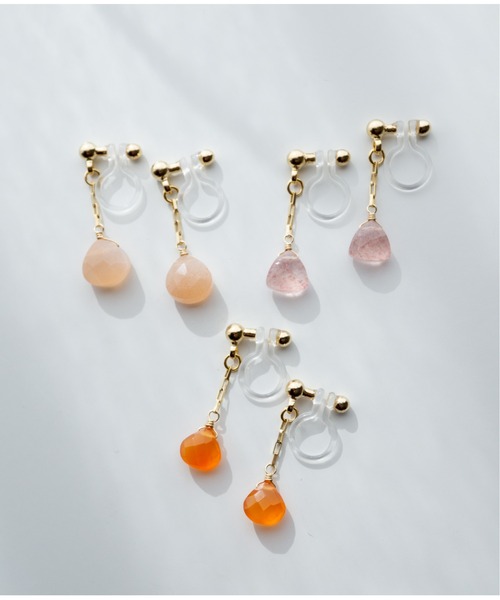 Meach.（ミーチ）の「【Meach.】14kgfプチ天然石のシンプルイヤリング/樹脂ノンホールピアス（イヤリング・レディース・A/H/C/F/D/G/B/I/E・FREE）」の14枚目の写真