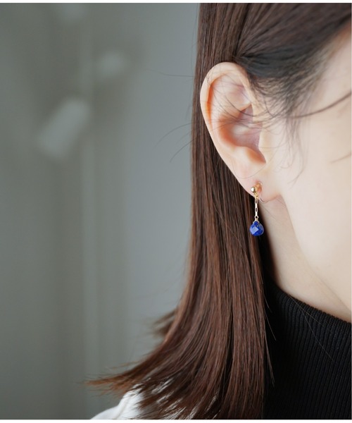 Meach.（ミーチ）の「【Meach.】14kgfプチ天然石のシンプルイヤリング/樹脂ノンホールピアス（イヤリング・レディース・A/H/C/F/D/G/B/I/E・FREE）」の18枚目の写真