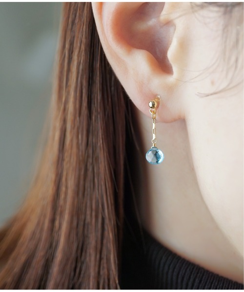 Meach.（ミーチ）の「【Meach.】14kgfプチ天然石のシンプルイヤリング/樹脂ノンホールピアス（イヤリング・レディース・A/H/C/F/D/G/B/I/E・FREE）」の19枚目の写真