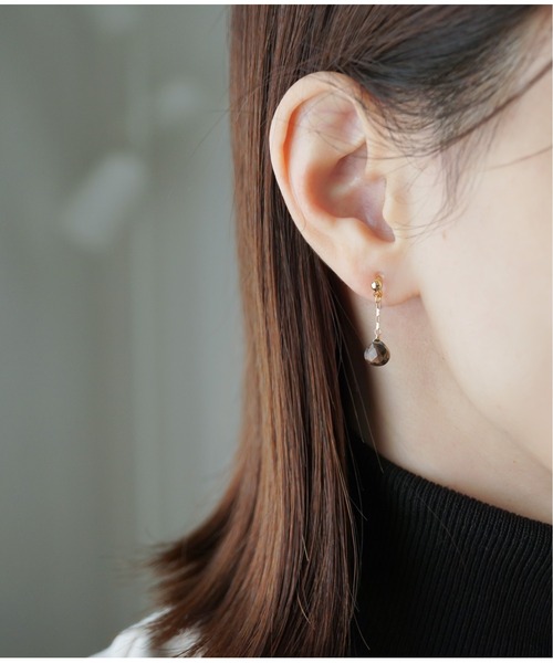 Meach.（ミーチ）の「【Meach.】14kgfプチ天然石のシンプルイヤリング/樹脂ノンホールピアス（イヤリング・レディース・A/H/C/F/D/G/B/I/E・FREE）」の21枚目の写真