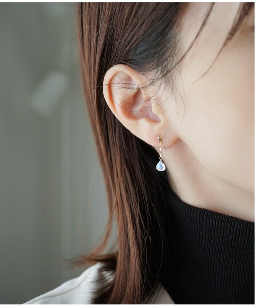 Meach.（ミーチ）の「【Meach.】14kgfプチ天然石のシンプルイヤリング/樹脂ノンホールピアス（イヤリング・レディース・A/H/C/F/D/G/B/I/E・FREE）」の22枚目の写真