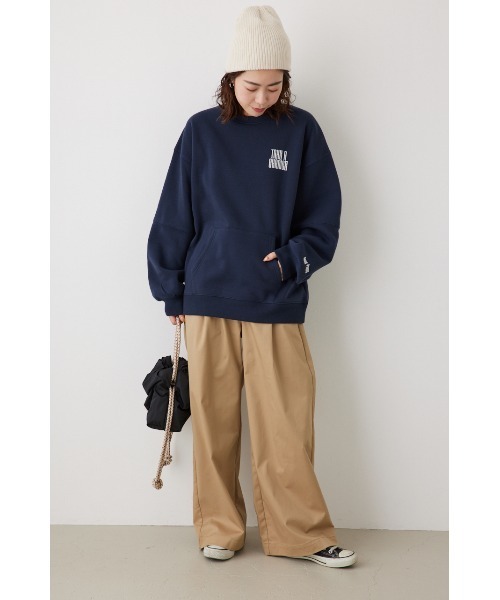 RODEO CROWNS WIDE BOWL（ロデオクラウンズワイドボウル）の「TAC アーム スウィッチングスウェット（Tシャツ/カットソー・レディース・オフホワイト/ネイビー/杢グレー/ライトグリーン・FREE）」の13枚目の写真