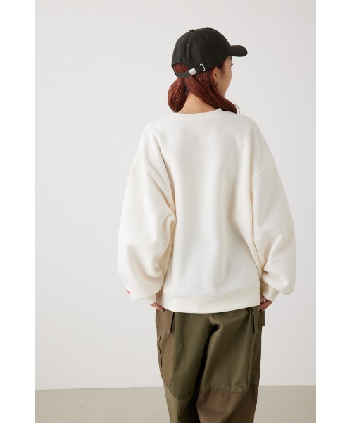 RODEO CROWNS WIDE BOWL（ロデオクラウンズワイドボウル）の「TAC アーム スウィッチングスウェット（Tシャツ/カットソー・レディース・オフホワイト/ネイビー/杢グレー/ライトグリーン・FREE）」の14枚目の写真