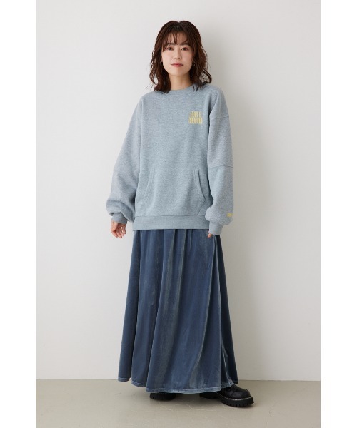 RODEO CROWNS WIDE BOWL（ロデオクラウンズワイドボウル）の「TAC アーム スウィッチングスウェット（Tシャツ/カットソー・レディース・オフホワイト/ネイビー/杢グレー/ライトグリーン・FREE）」の18枚目の写真