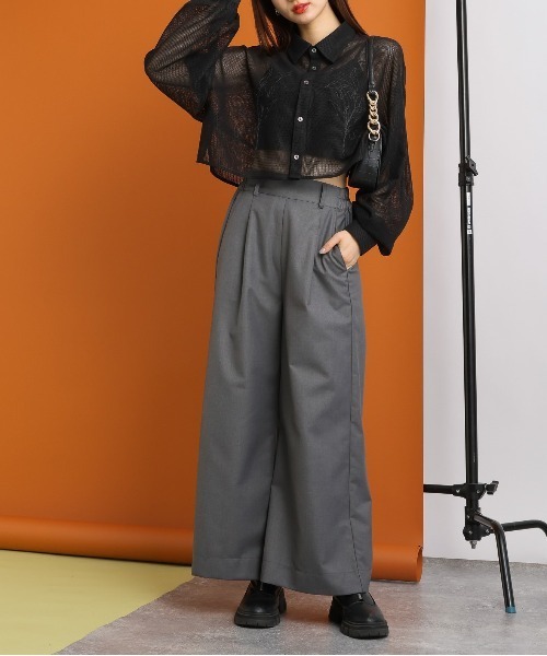 【格安】セットアップ レイヤードブロッキングショートジャケットスラックス RAGEBLUE（レイジブルー）の「SET-UPスリットテーラードショート