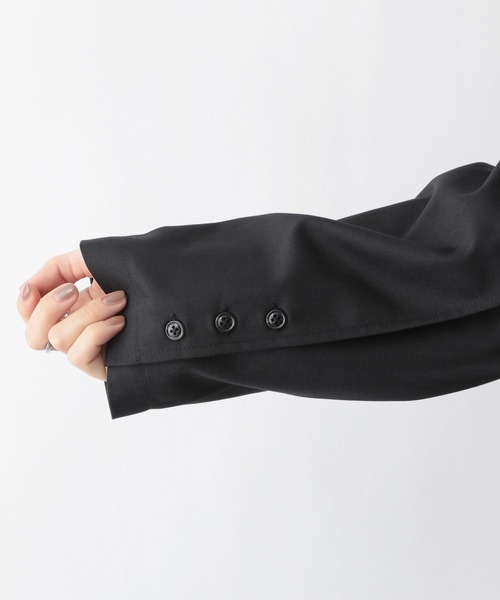 RAGEBLUE（レイジブルー）の「【SET-UP】スリットテーラードショートジャケット×ワイドフレアスラックス（テーラードジャケット・レディース・グレー/ブラック/ダークブルー・FREE）」の12枚目の写真