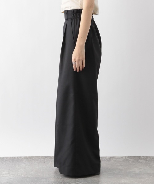 RAGEBLUE（レイジブルー）の「【SET-UP】スリットテーラードショートジャケット×ワイドフレアスラックス（テーラードジャケット・レディース・グレー/ブラック/ダークブルー・FREE）」の18枚目の写真