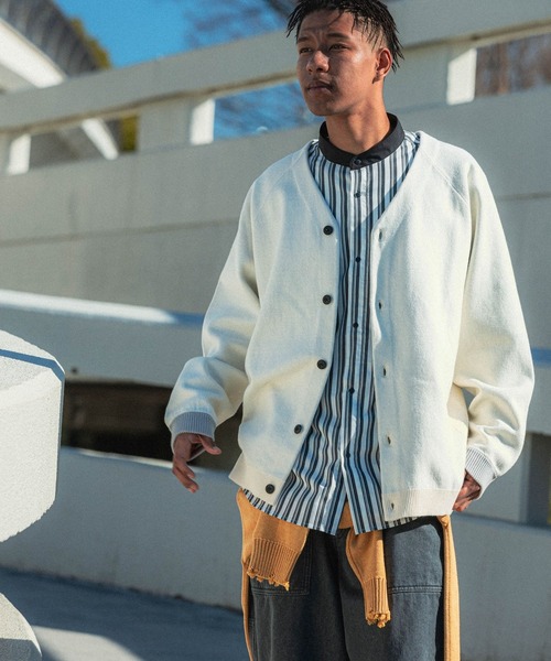 NUMERALS（ヌメラルズ）の「[NUMERALS]ウォッシャブルニットカーディガン（カーディガン/ボレロ・メンズ・ネイビー/その他8・MEDIUM/LARGE）」の2枚目の写真