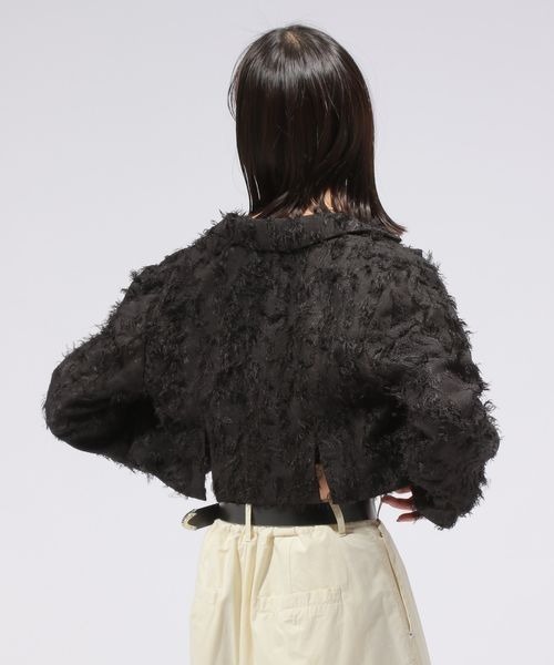 PAGEBOY(ページボーイ)の「ジャガードショートジャケット(テーラードジャケット・レディース・ブラック/ホワイト・FREE)」の8枚目の写真