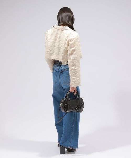 PAGEBOY(ページボーイ)の「ジャガードショートジャケット(テーラードジャケット・レディース・ブラック/ホワイト・FREE)」の10枚目の写真