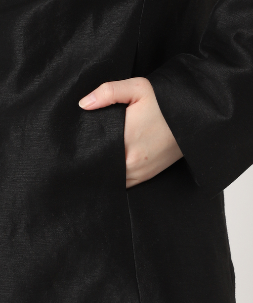 セール】Shantung V Neck ジャケット（ノーカラージャケット