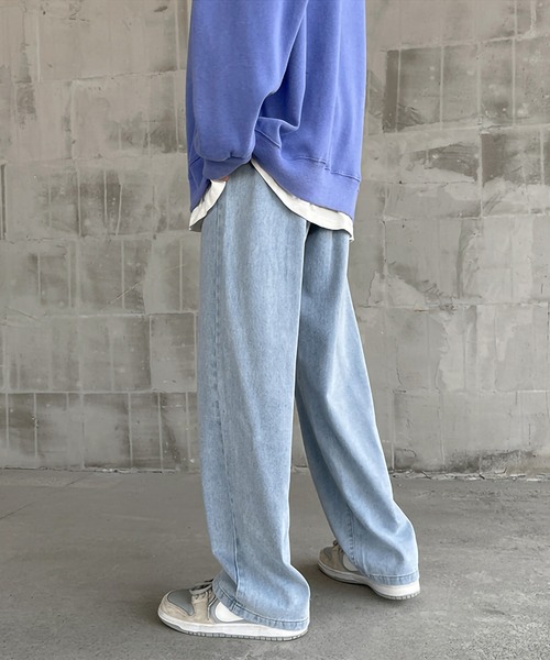 メンズ デニムパンツ ウォッシュデニム ルーズ ストリート a0461 セール】メンズ デニム ルーズ ストレート D-FISH-CARGO-S