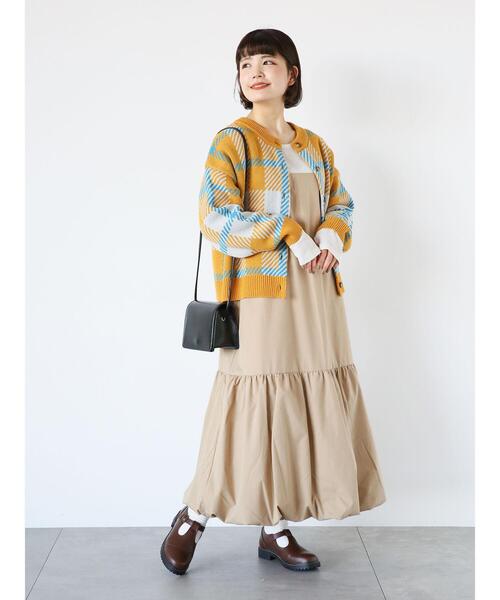 ehka sopo（エヘカソポ）の「チェッククルーカーディガン（カーディガン/ボレロ・レディース・ラベンダー/ブルー/イエロー/ピンク/グリーン・F）」の14枚目の写真