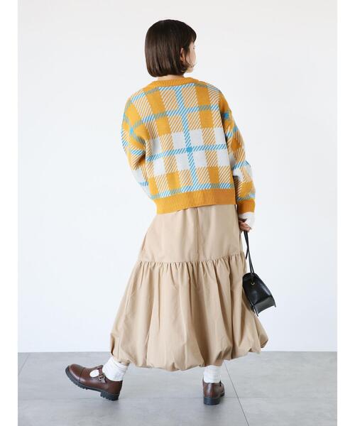 ehka sopo（エヘカソポ）の「チェッククルーカーディガン（カーディガン/ボレロ・レディース・ラベンダー/ブルー/イエロー/ピンク/グリーン・F）」の16枚目の写真