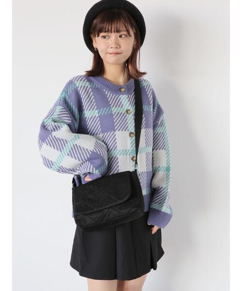 ehka sopo（エヘカソポ）の「チェッククルーカーディガン（カーディガン/ボレロ・レディース・ラベンダー/ブルー/イエロー/ピンク/グリーン・F）」の22枚目の写真