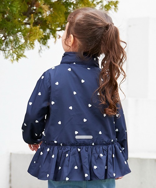 petit main(プティマイン)の「【撥水加工】ペプラムウィンブレ(ブルゾン・キッズ・ライトピンク/アイボリー/ネイビー/オレンジ・130cm/120cm/110cm/100cm/90cm/80cm)」の5枚目の写真