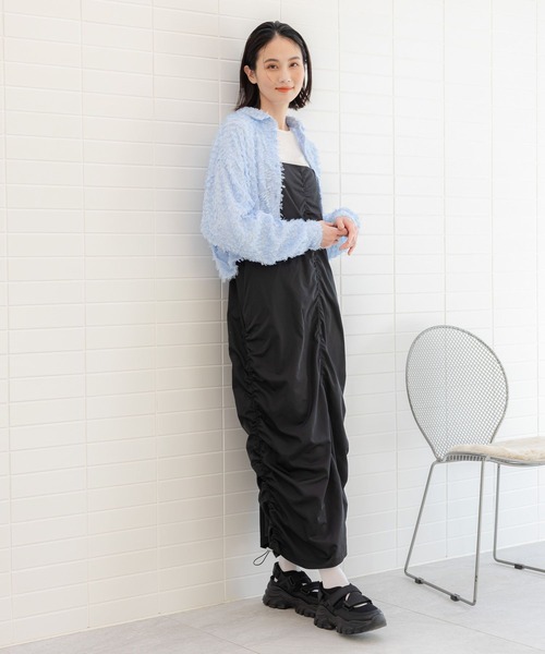 LAKOLE(ラコレ)の「フリンジクロップドシャツ / 106660(シャツ/ブラウス・レディース・ライトブルー/ブラック/オフホワイト・MEDIUM/SMALL)」の13枚目の写真