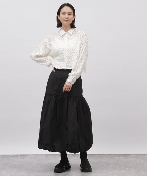 LAKOLE(ラコレ)の「フリンジクロップドシャツ / 106660(シャツ/ブラウス・レディース・ライトブルー/ブラック/オフホワイト・MEDIUM/SMALL)」の19枚目の写真