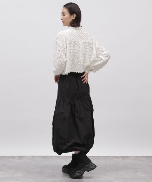 LAKOLE(ラコレ)の「フリンジクロップドシャツ / 106660(シャツ/ブラウス・レディース・ライトブルー/ブラック/オフホワイト・MEDIUM/SMALL)」の21枚目の写真