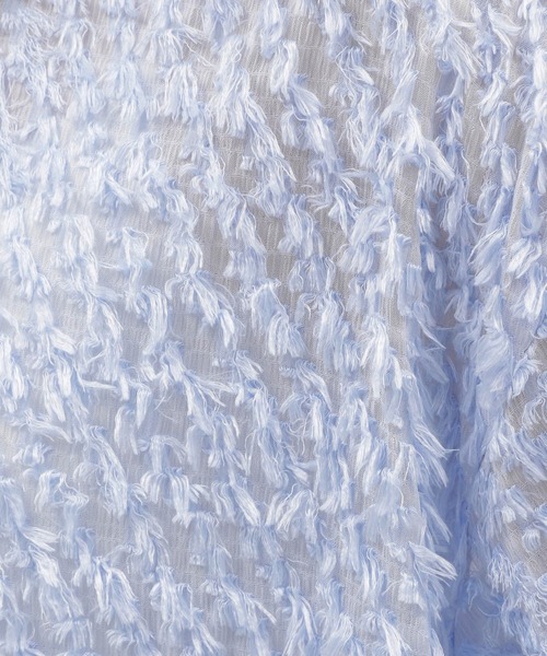 LAKOLE(ラコレ)の「フリンジクロップドシャツ / 106660(シャツ/ブラウス・レディース・ライトブルー/ブラック/オフホワイト・MEDIUM/SMALL)」の12枚目の写真