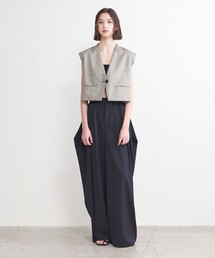 AEWEN MATOPH R/C パワーショルダー ベスト　ホワイト UNITED ARROWS｜<AEWEN MATOPH>パワーショルダー ベスト