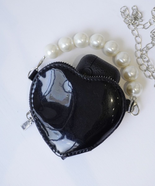 Port（ポート）の「【 Port / ポート 】 2WAY エナメル ハート パール ミニ バッグ（ショルダーバッグ・レディース・レッド/ブラック/シルバー・FREE）」の14枚目の写真