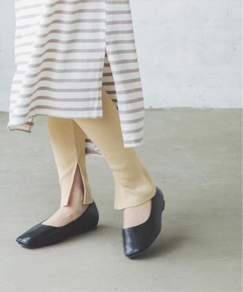 pairmanon(ペアマノン)の「【リンクコーデ】【ママサイズ】無地 10分丈 リラックスリブレギンス(その他パンツ・レディース・モカ/アイボリー/ブラック/ライトベージュ/グレイッシュベージュ・FREE)」の1枚目の写真