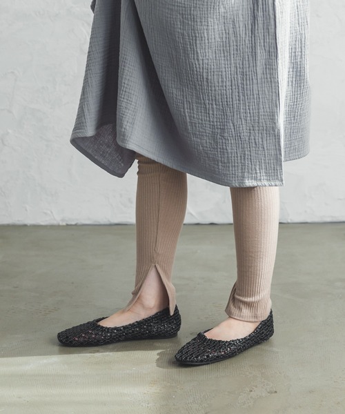 pairmanon(ペアマノン)の「【リンクコーデ】【ママサイズ】無地 10分丈 リラックスリブレギンス(その他パンツ・レディース・モカ/アイボリー/ブラック/ライトベージュ/グレイッシュベージュ・FREE)」の5枚目の写真