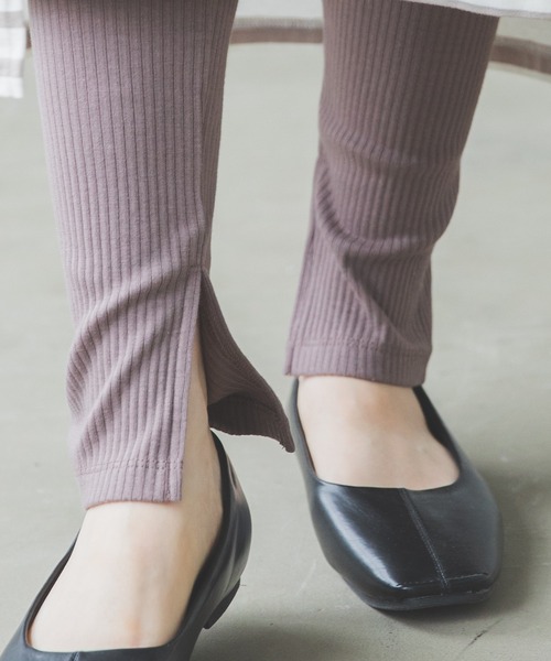 pairmanon(ペアマノン)の「【リンクコーデ】【ママサイズ】無地 10分丈 リラックスリブレギンス(その他パンツ・レディース・モカ/アイボリー/ブラック/ライトベージュ/グレイッシュベージュ・FREE)」の10枚目の写真