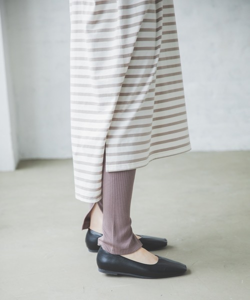 pairmanon(ペアマノン)の「【リンクコーデ】【ママサイズ】無地 10分丈 リラックスリブレギンス(その他パンツ・レディース・モカ/アイボリー/ブラック/ライトベージュ/グレイッシュベージュ・FREE)」の11枚目の写真