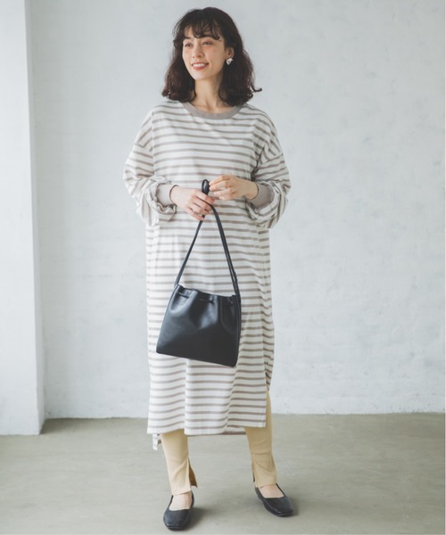 pairmanon(ペアマノン)の「【リンクコーデ】【ママサイズ】無地 10分丈 リラックスリブレギンス(その他パンツ・レディース・モカ/アイボリー/ブラック/ライトベージュ/グレイッシュベージュ・FREE)」の13枚目の写真