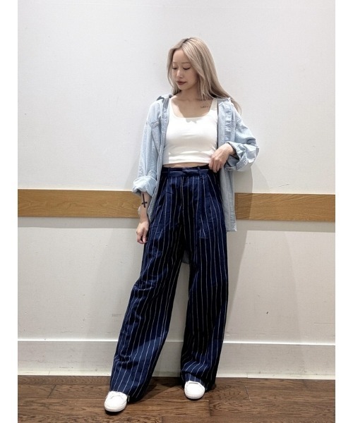 GAP（ギャップ）の「ハイライズ コットンリネン プリーツ