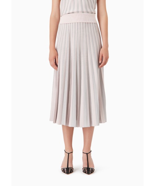 EMPORIO ARMANI（エンポリオアルマーニ）の「【エンポリオ アルマーニ】ロングプリーツスカート プリッセファブリック（スカート・レディース・ピンク系その他・36/38/40）」の2枚目の写真