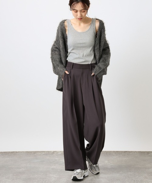 〓BARNYARDSTORM/バンヤードストーム〓スエード調Vネックプルオーバー/長袖 パープル/紫 レディース F 秋冬 502132 バンヤードストーム エステルドライセットアップ パンツ ブラウス