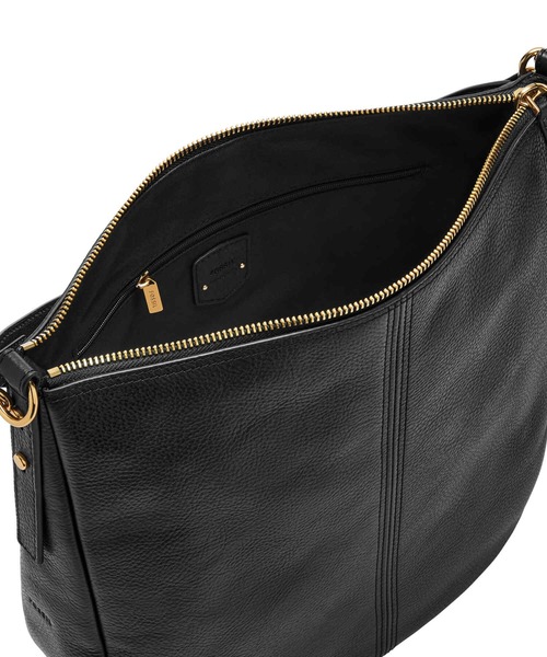 FOSSIL（フォッシル）の「フォッシル ホーボーバッグ レディース レザー ブラック 12.9インチのiPad収納可 ZB1434001（ショルダーバッグ・レディース・ブラック・FREE）」の2枚目の写真